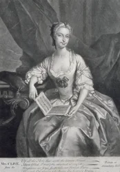 Porträt von Kitty Clive (1711-85), Schauspielerin und Sängerin, graviert von Alexander van Haecken (1701-58)